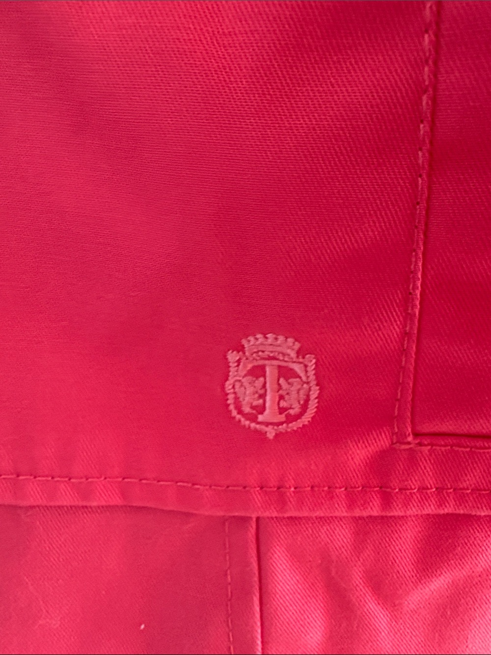 Talbots Rose Colored Hooded Cotton Swing Rain Jacket with Gingham Lining - Picture 7 of 11